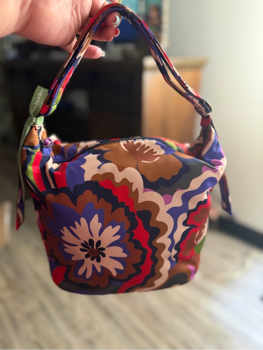 Vera Bradley Purple, Brown and Red Floral Shoulder Bag. See all pics